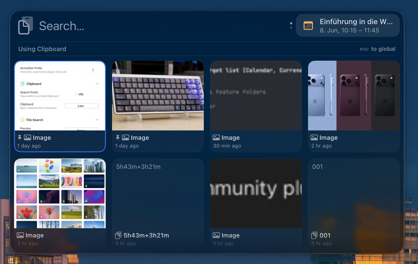 Clipboard Manager in Kepler